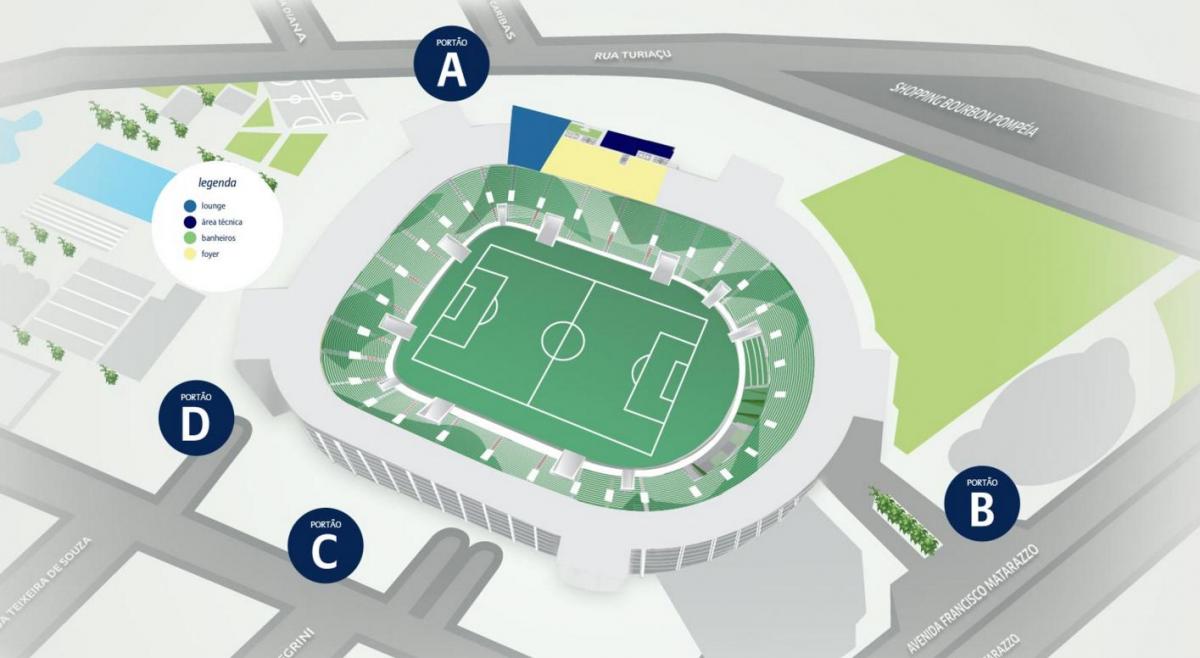Kaart van Allianz Parque - Niveau 2