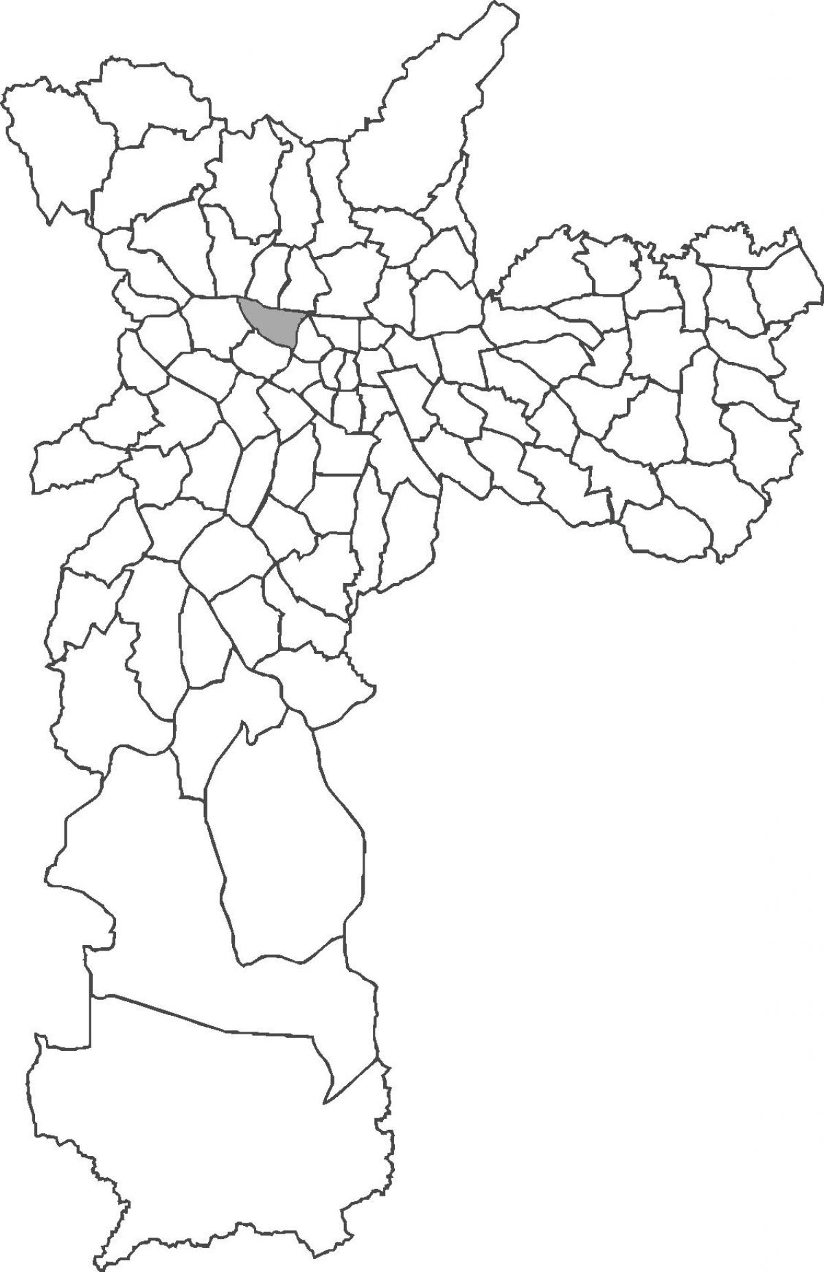 Kaart van Barra Funda wijk