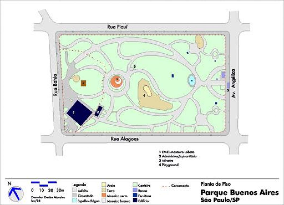 Kaart van Buenos Aires, São Paulo park