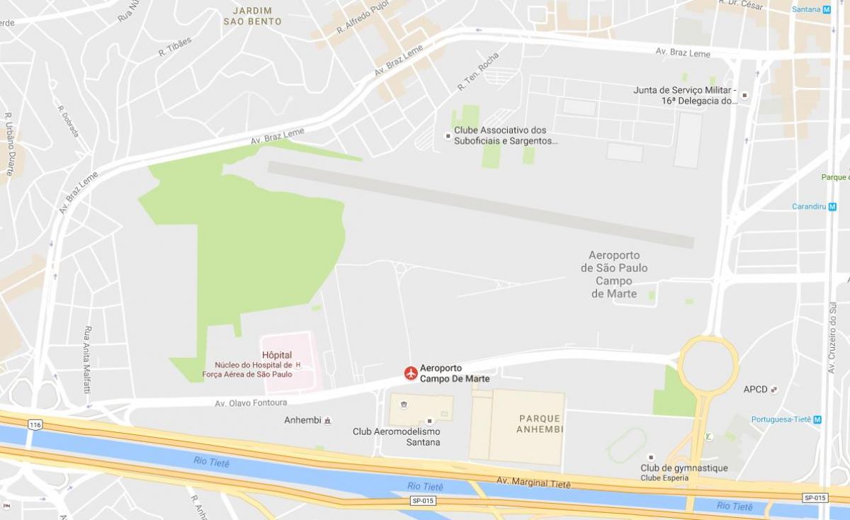 Kaart van Campo de Marte airport
