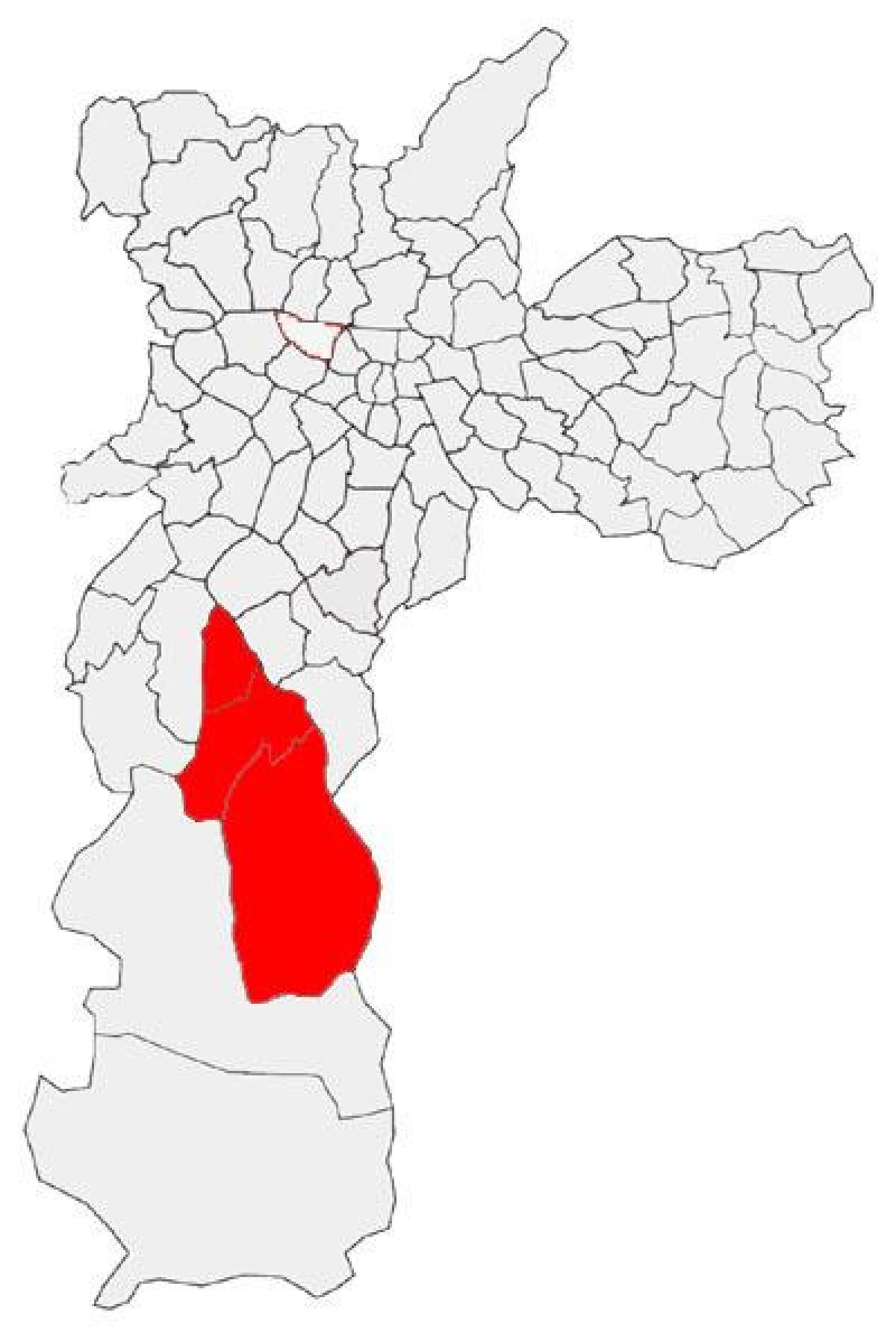 Kaart van Capela do Socorro sub-prefectuur São Paulo