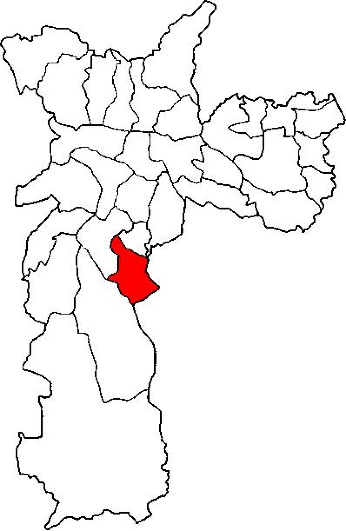 Kaart van Cidade Ademar sub-prefectuur São Paulo
