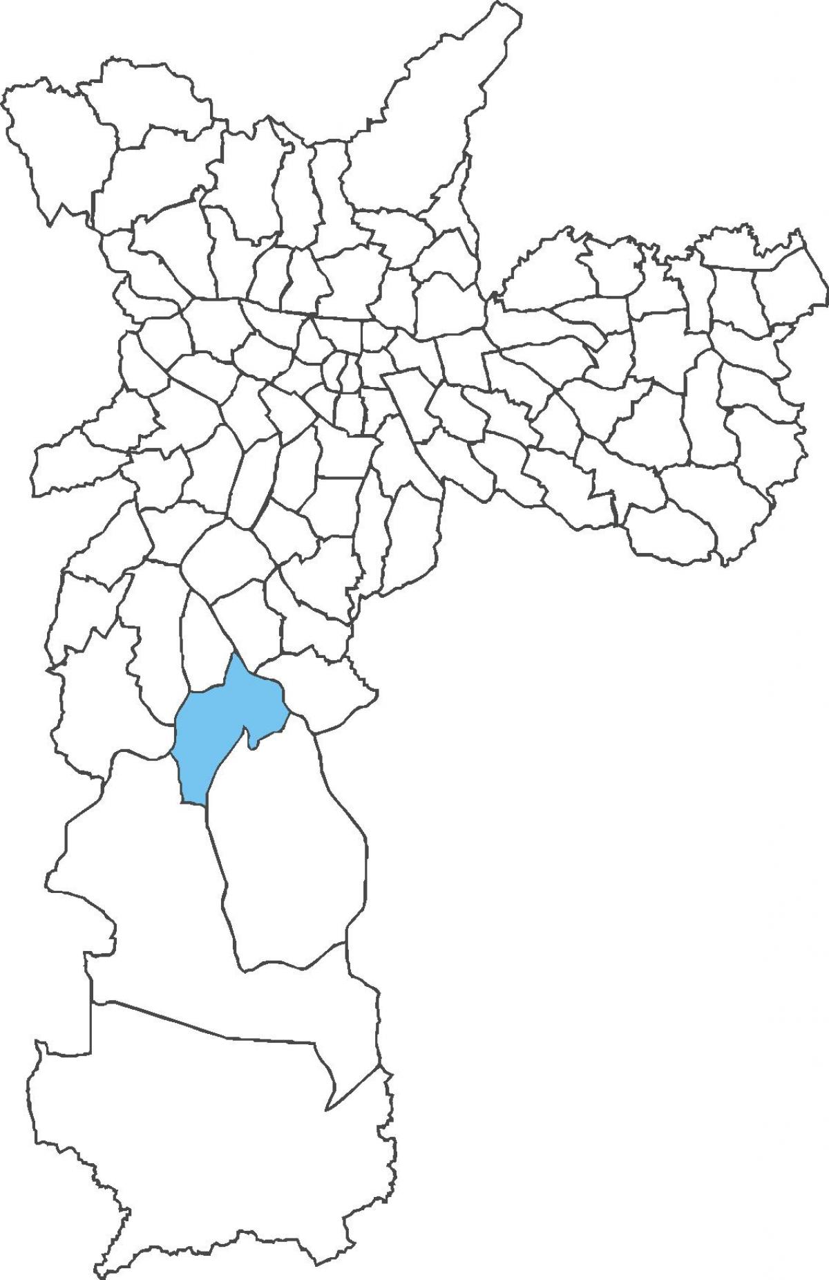 Kaart van Cidade Dutra wijk