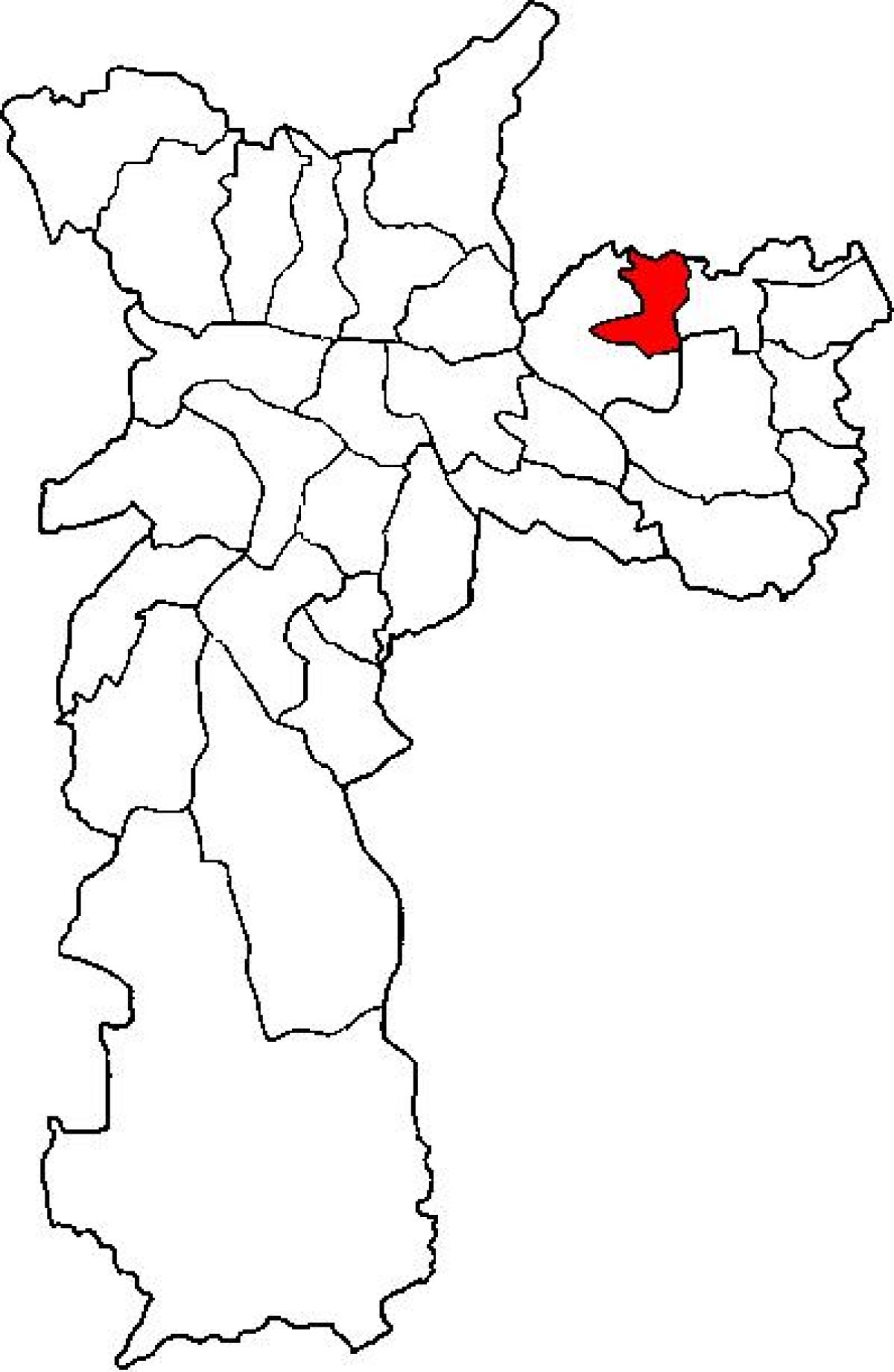 Kaart van Ermelino Matarazzo sub-prefectuur São Paulo