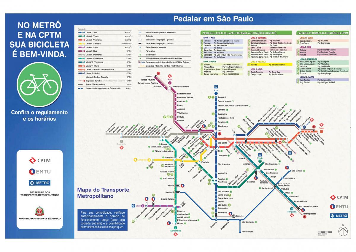 Kaart van fietsen gids São Paulo