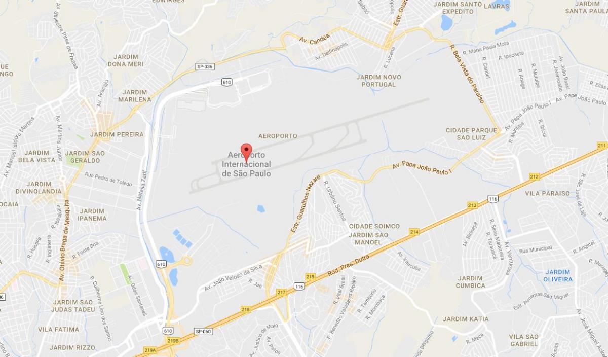 Kaart van de luchthaven Guarulhos