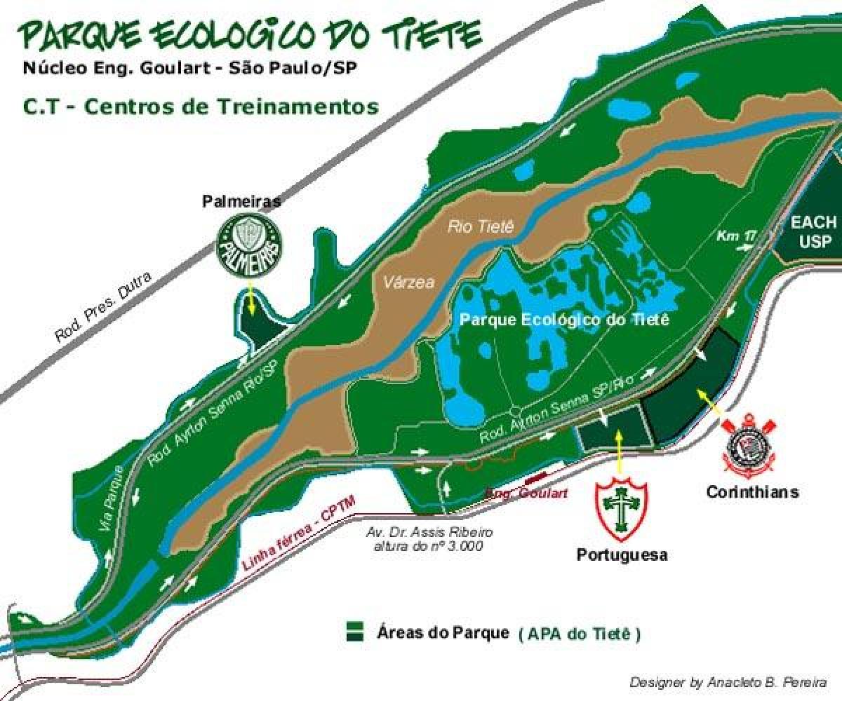 Kaart van het Ecologisch Park Tiete