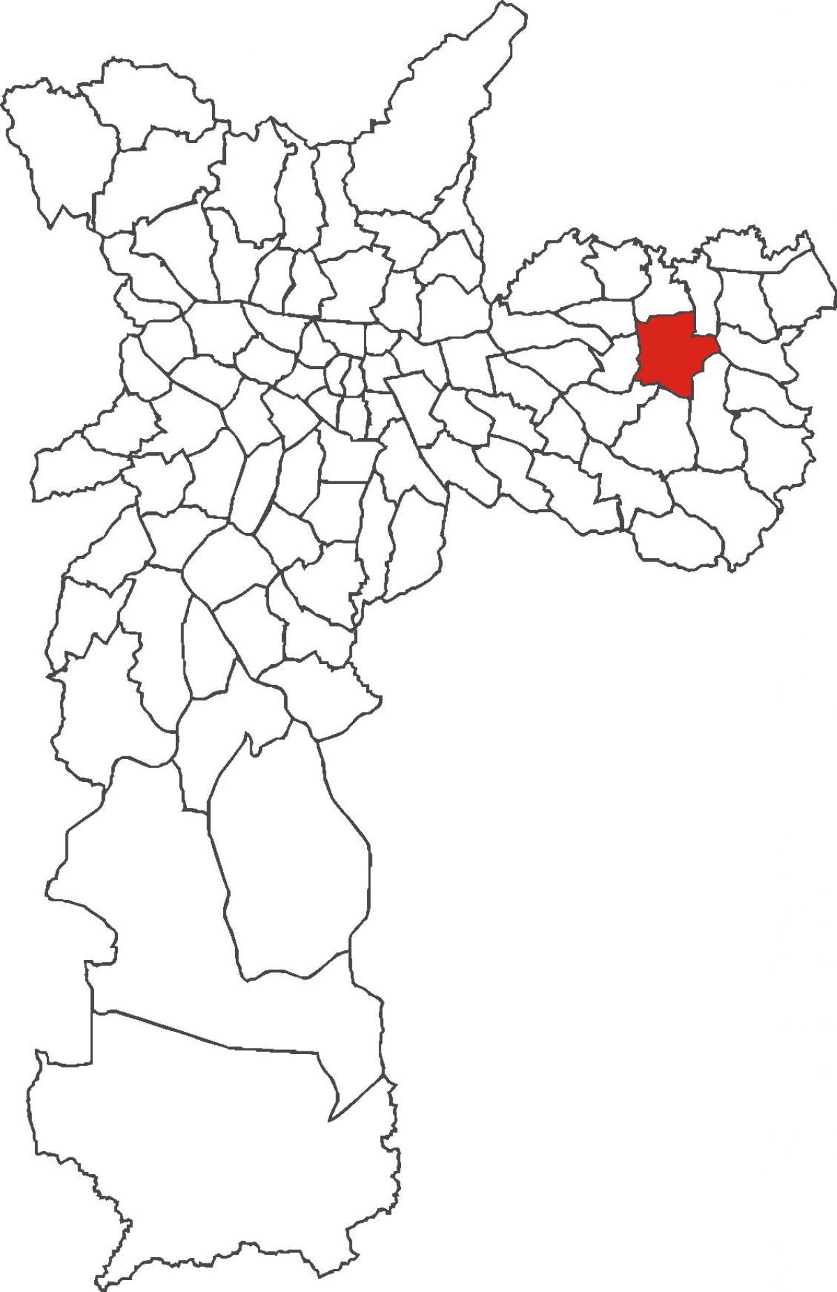 Kaart van Itaquera wijk