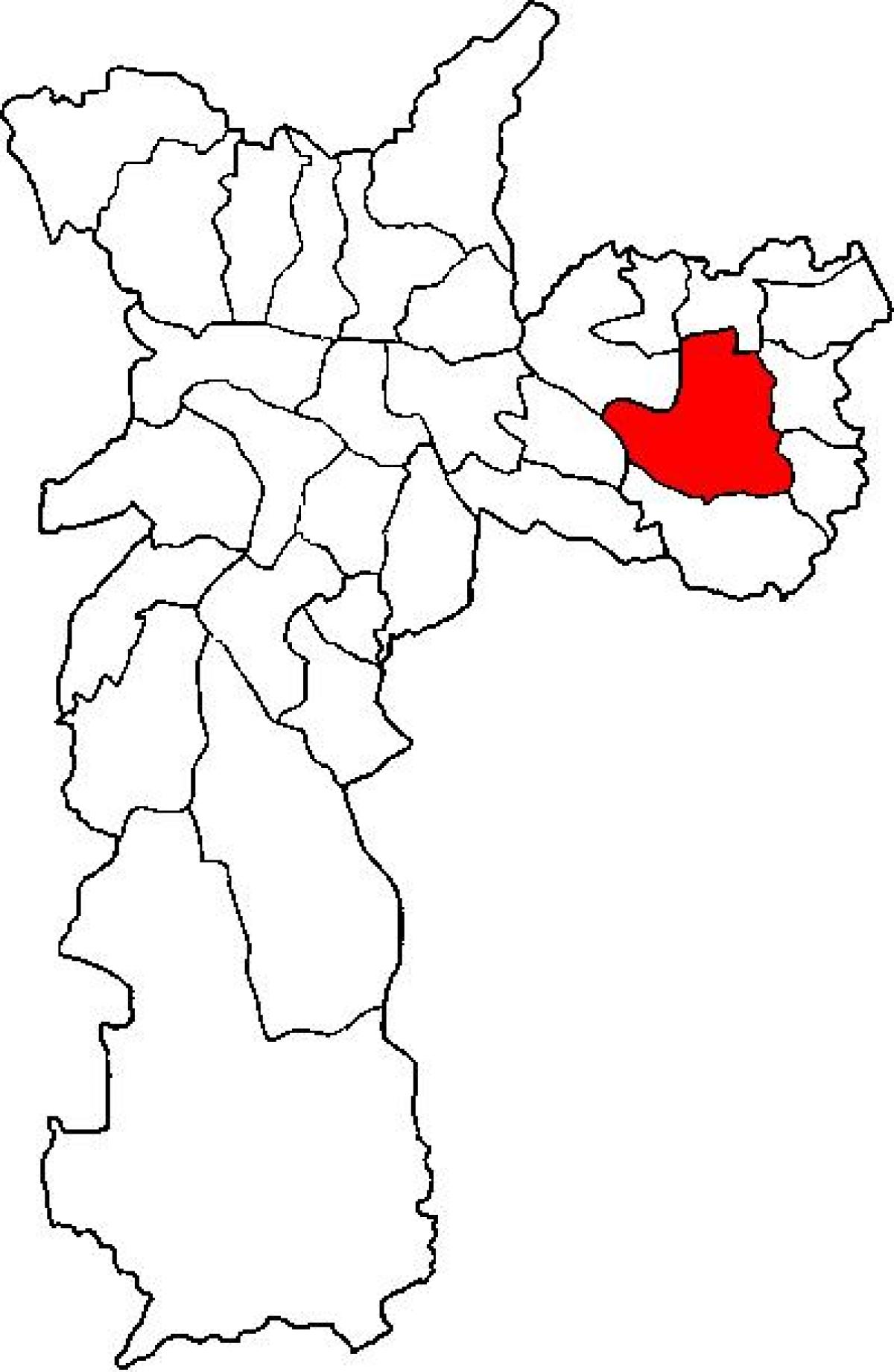 Kaart van Itaquera sub-prefectuur São Paulo
