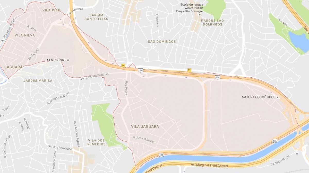 Kaart van Jaguara São Paulo