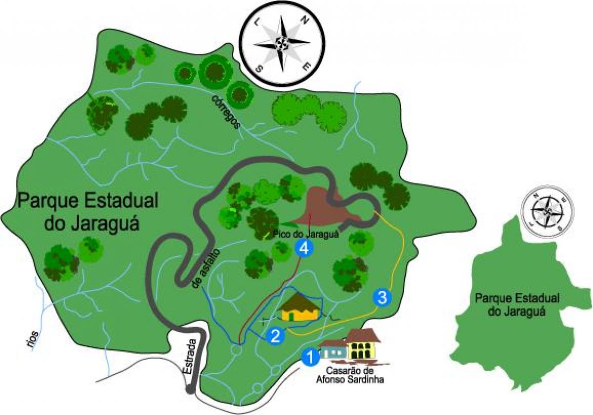 Kaart van Jaragua Park