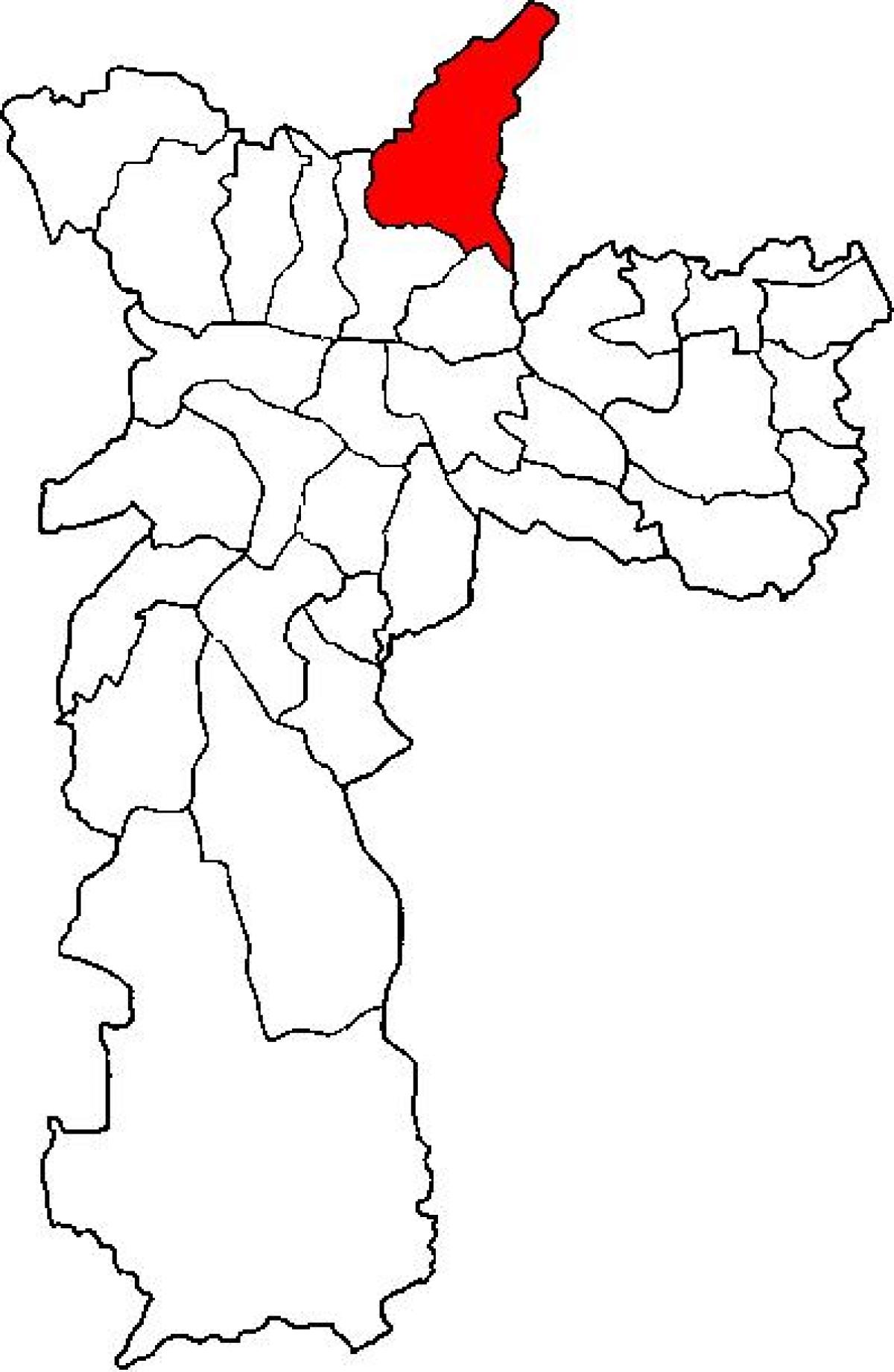 Kaart van Jaçanã-Tremembé sub-prefectuur São Paulo