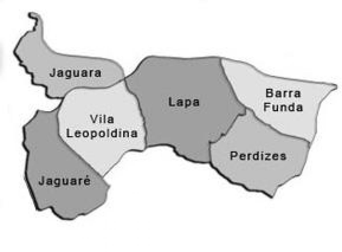 Kaart van de Lapa-sub-prefectuur