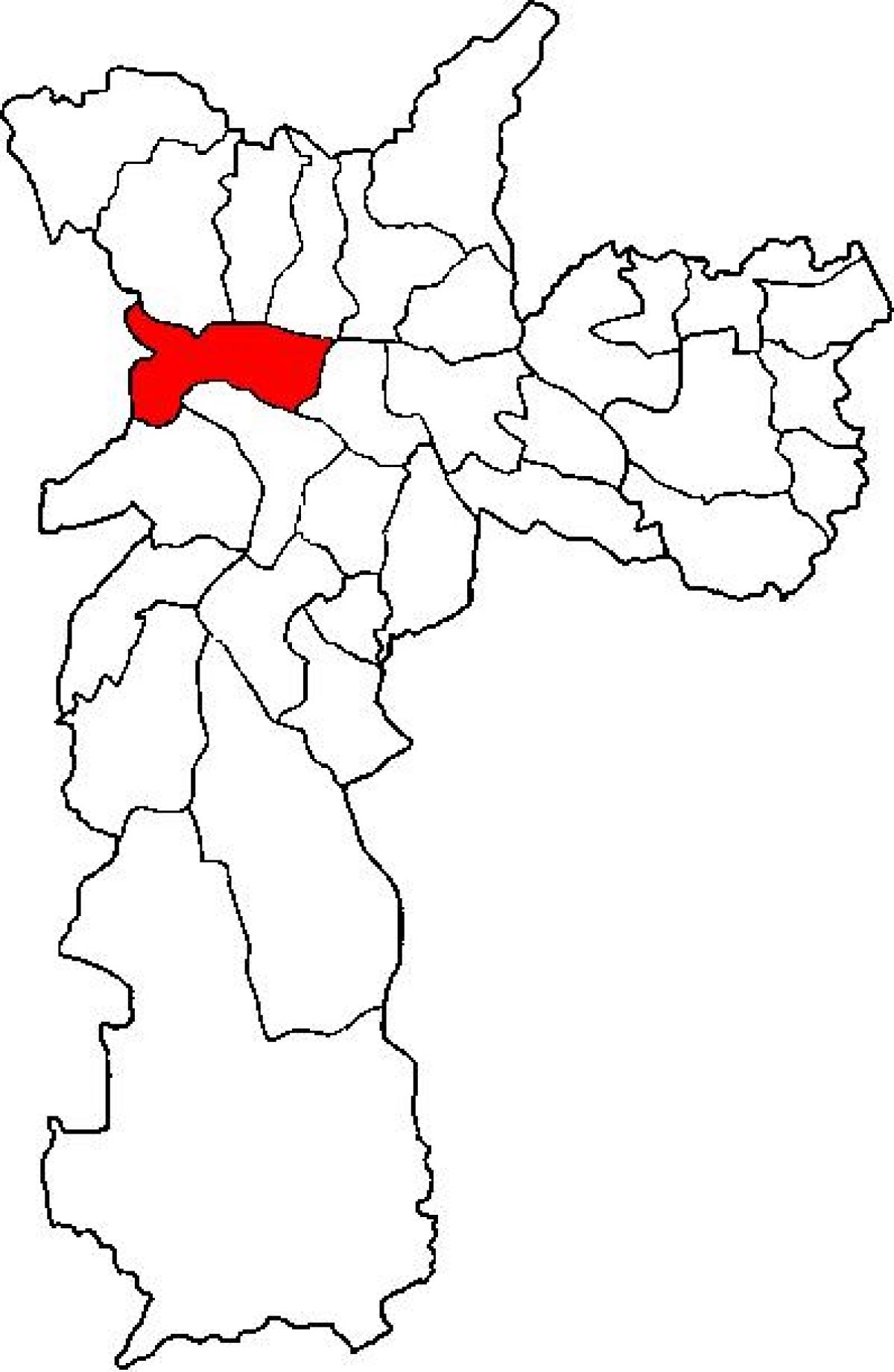 Kaart van Lapa, sub-prefectuur van São Paulo