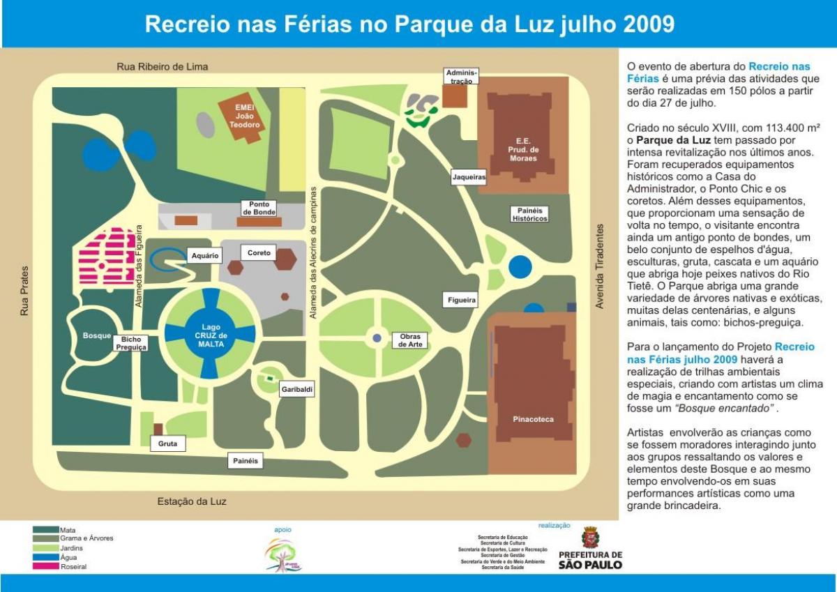 Kaart van Luz park São Paulo