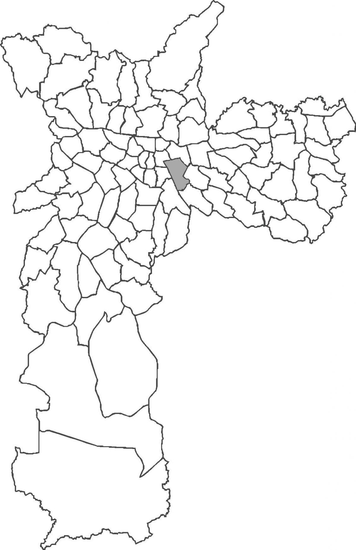 Kaart van Mooca wijk