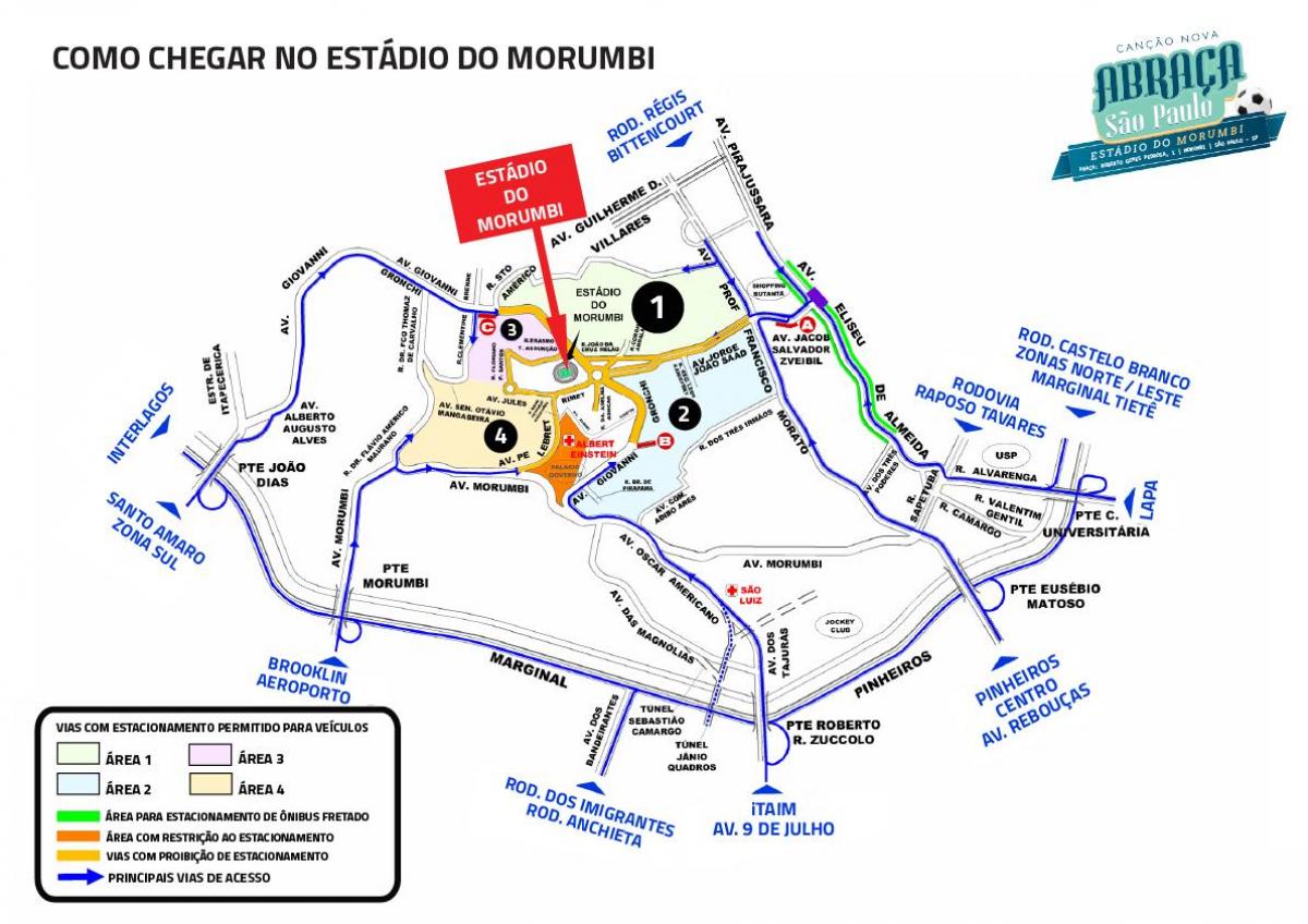Kaart van Morumbi stadion