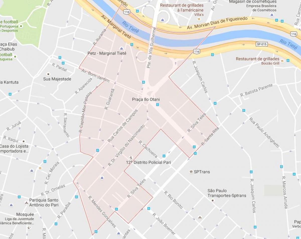 Kaart van Pari São Paulo