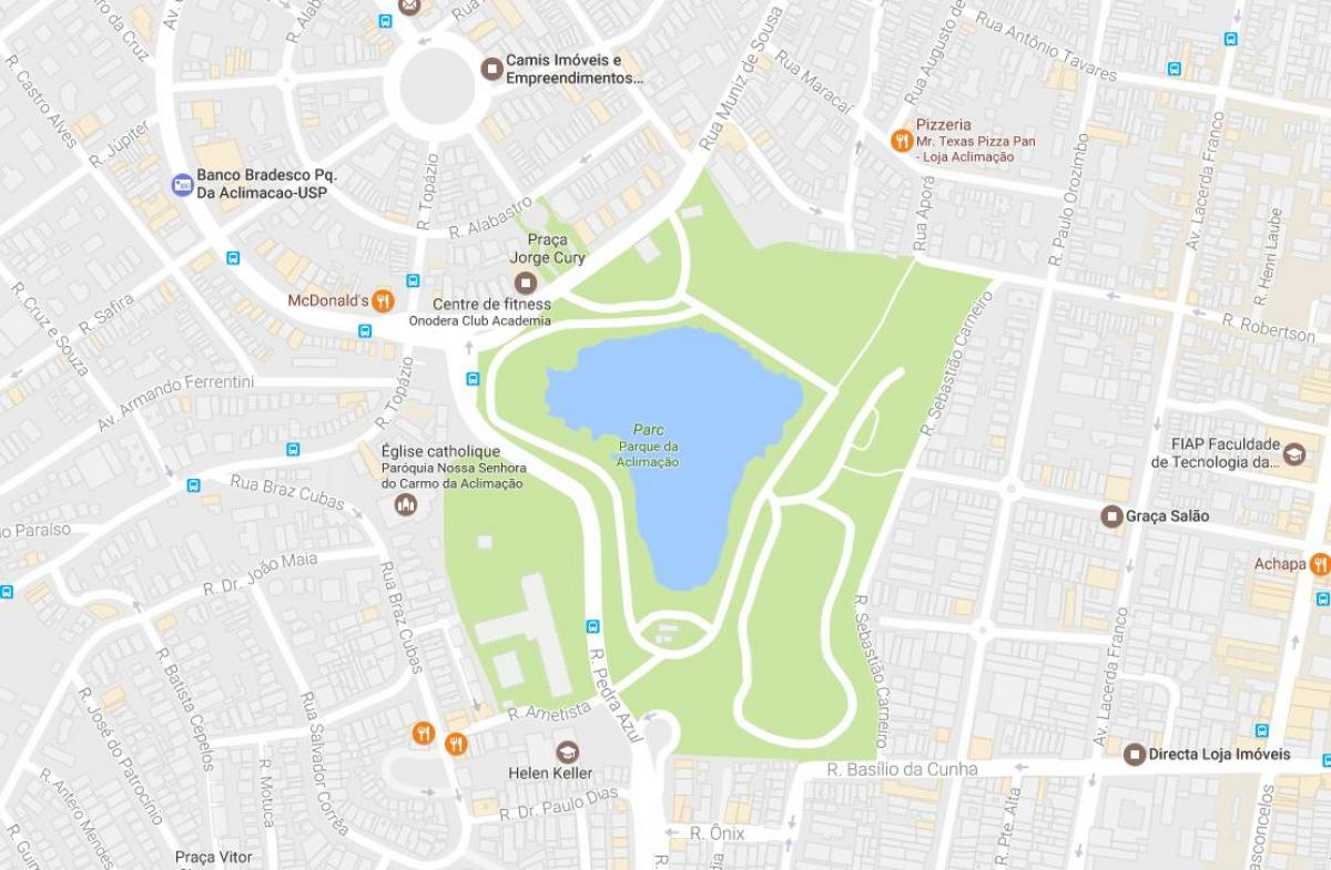 Kaart van het park acclimatisatie São Paulo