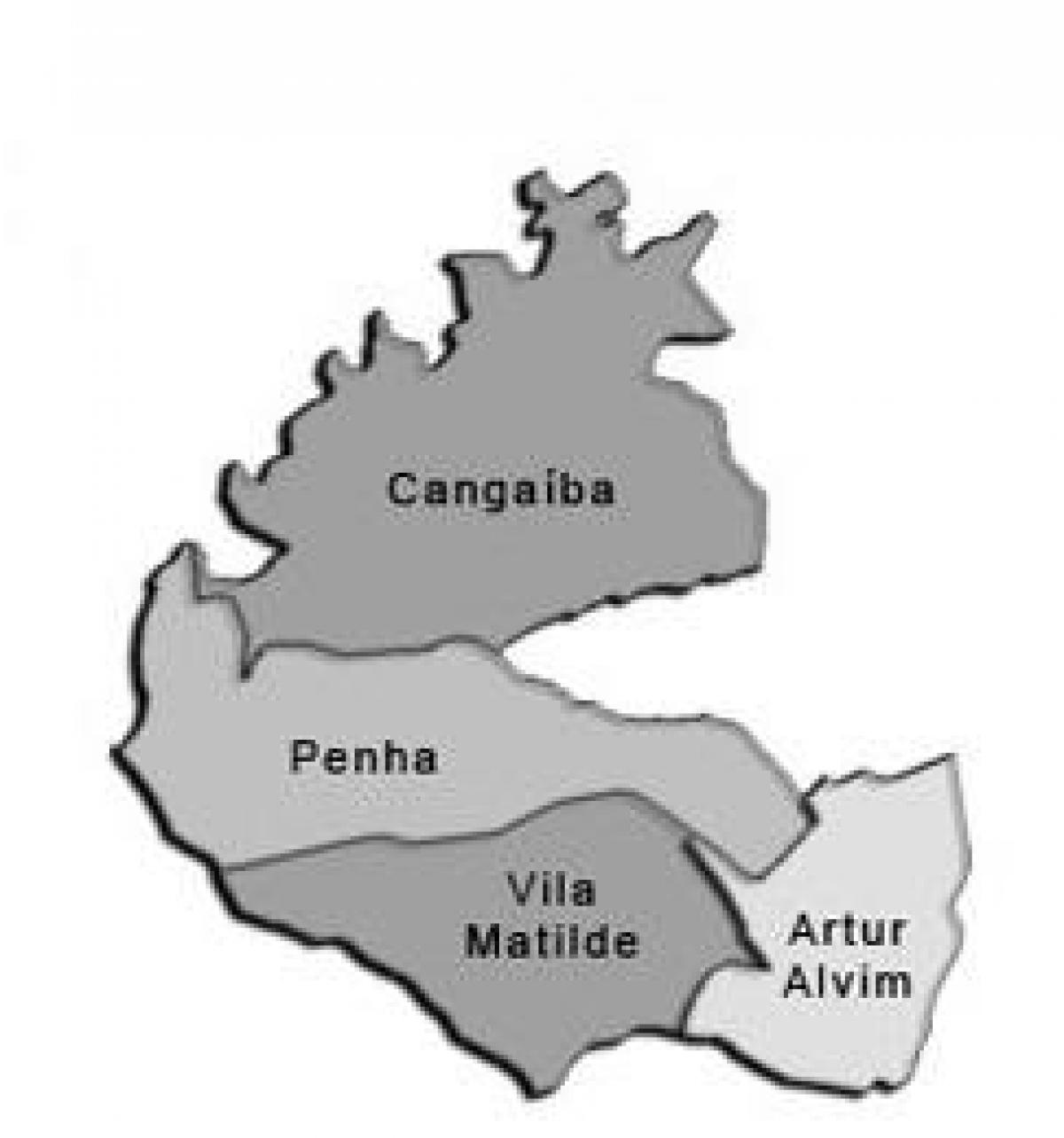 Kaart van Penha sub-prefectuur