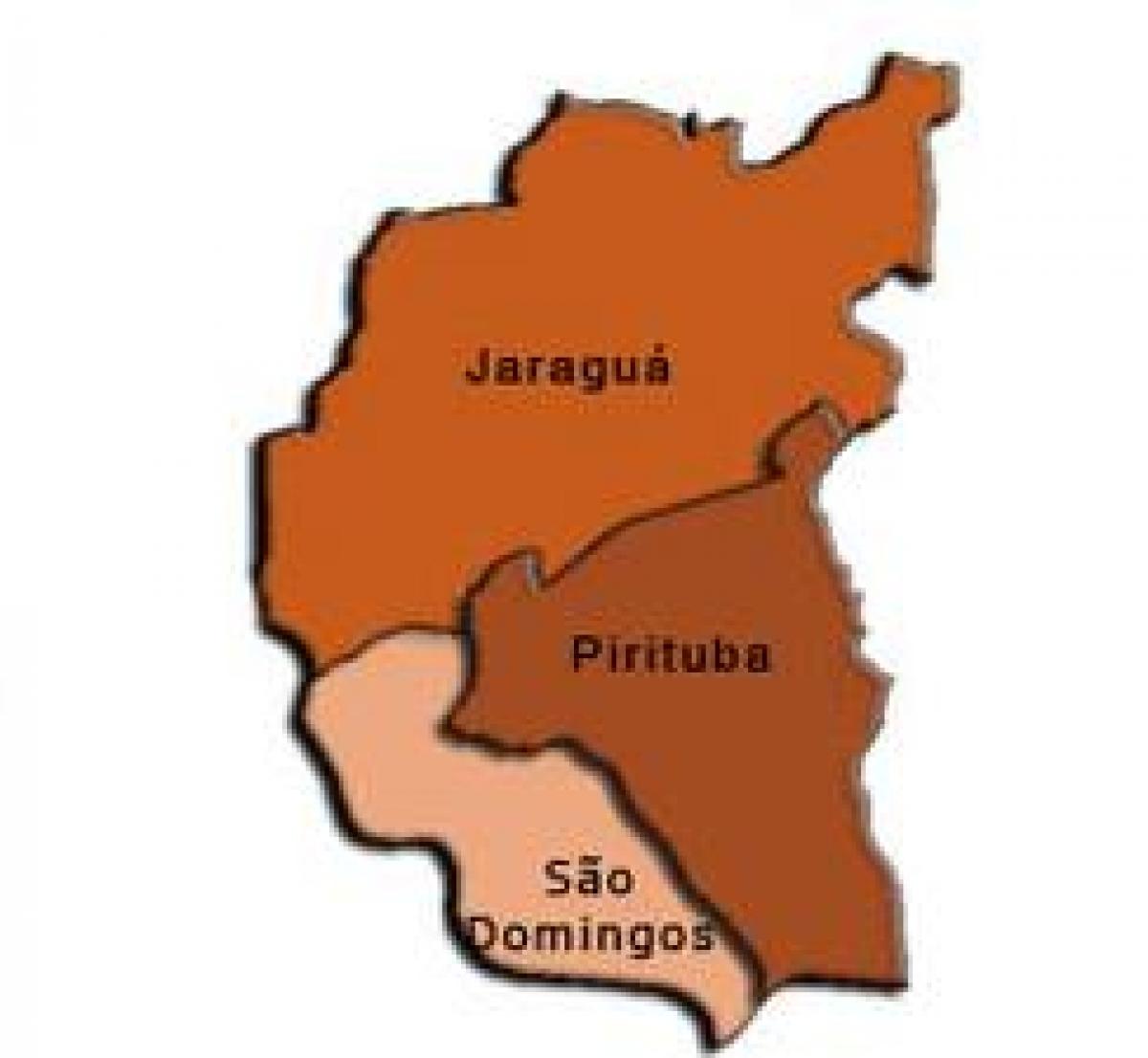 Kaart van Pirituba-Jaragua sub-prefectuur