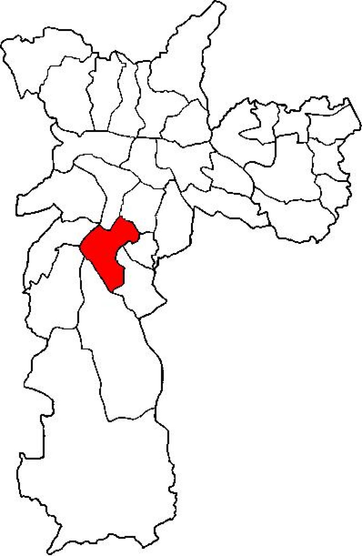 Kaart van Santo Amaro sub-prefectuur São Paulo