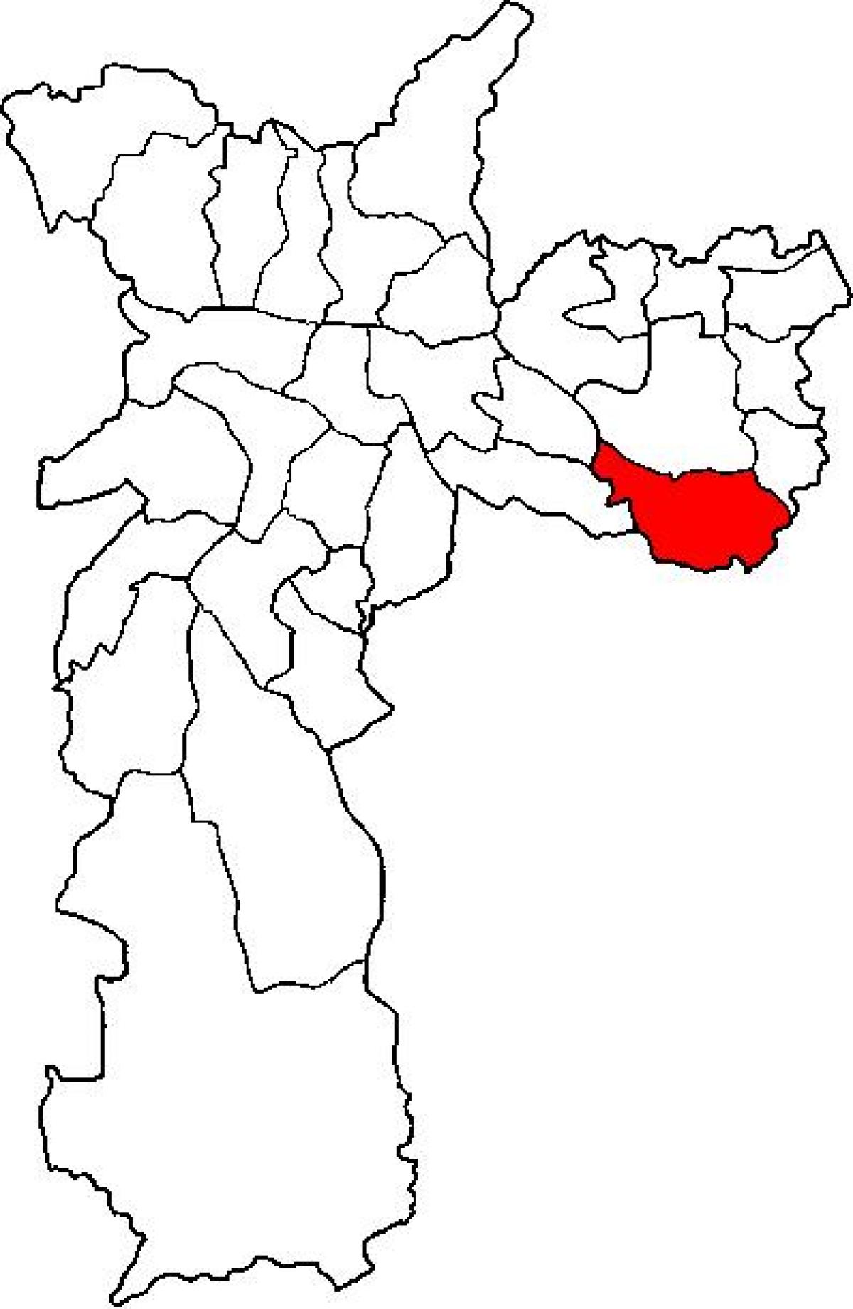 Kaart van São Mateus sub-prefectuur São Paulo