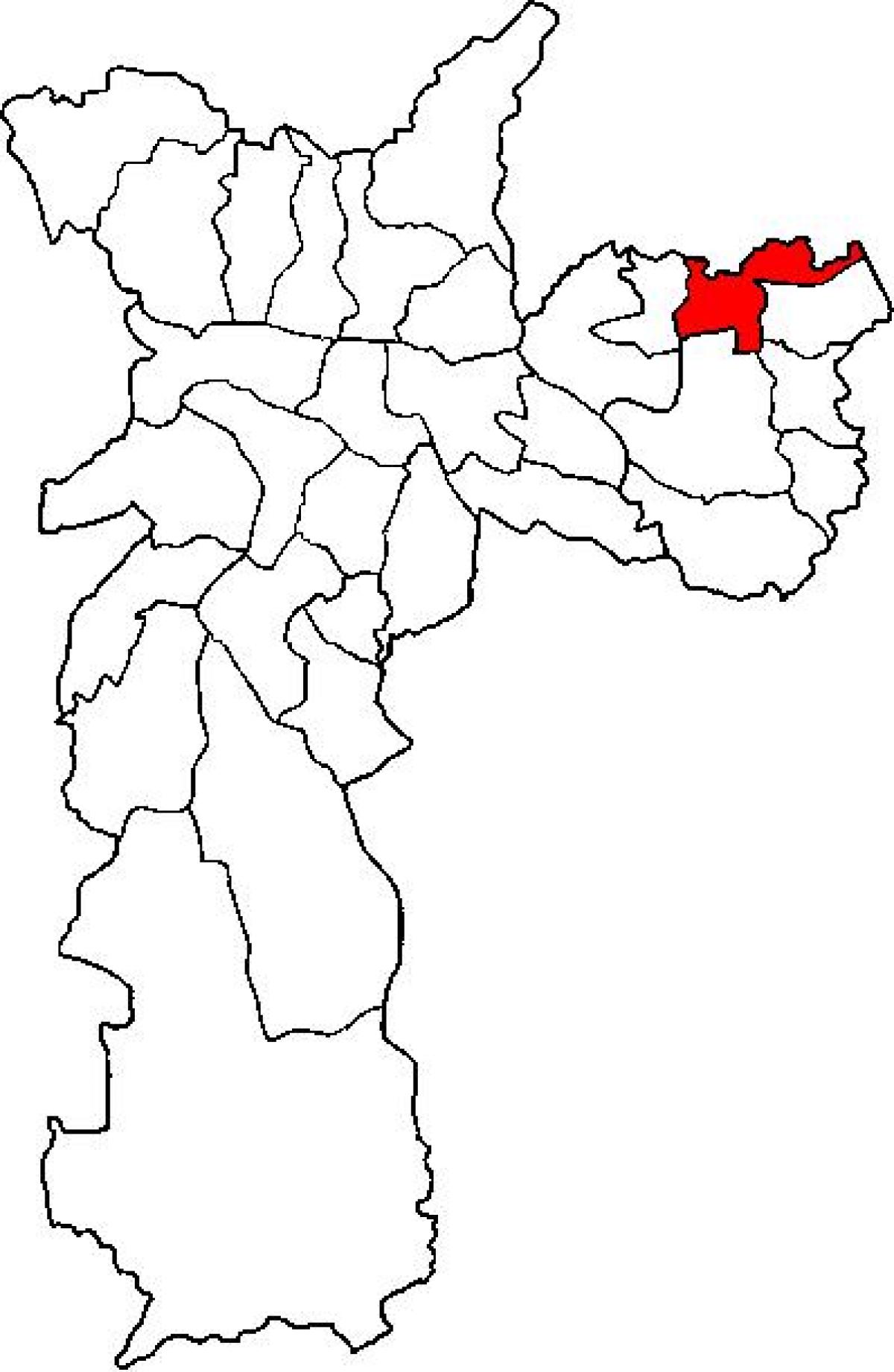 Kaart van São Miguel Paulista sub-prefectuur São Paulo