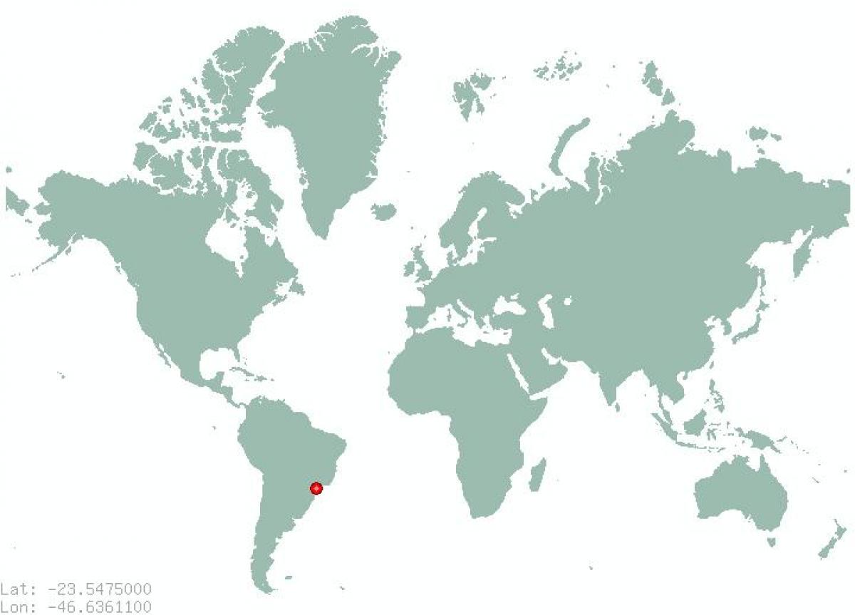 Kaart van São Paulo, in de wereld