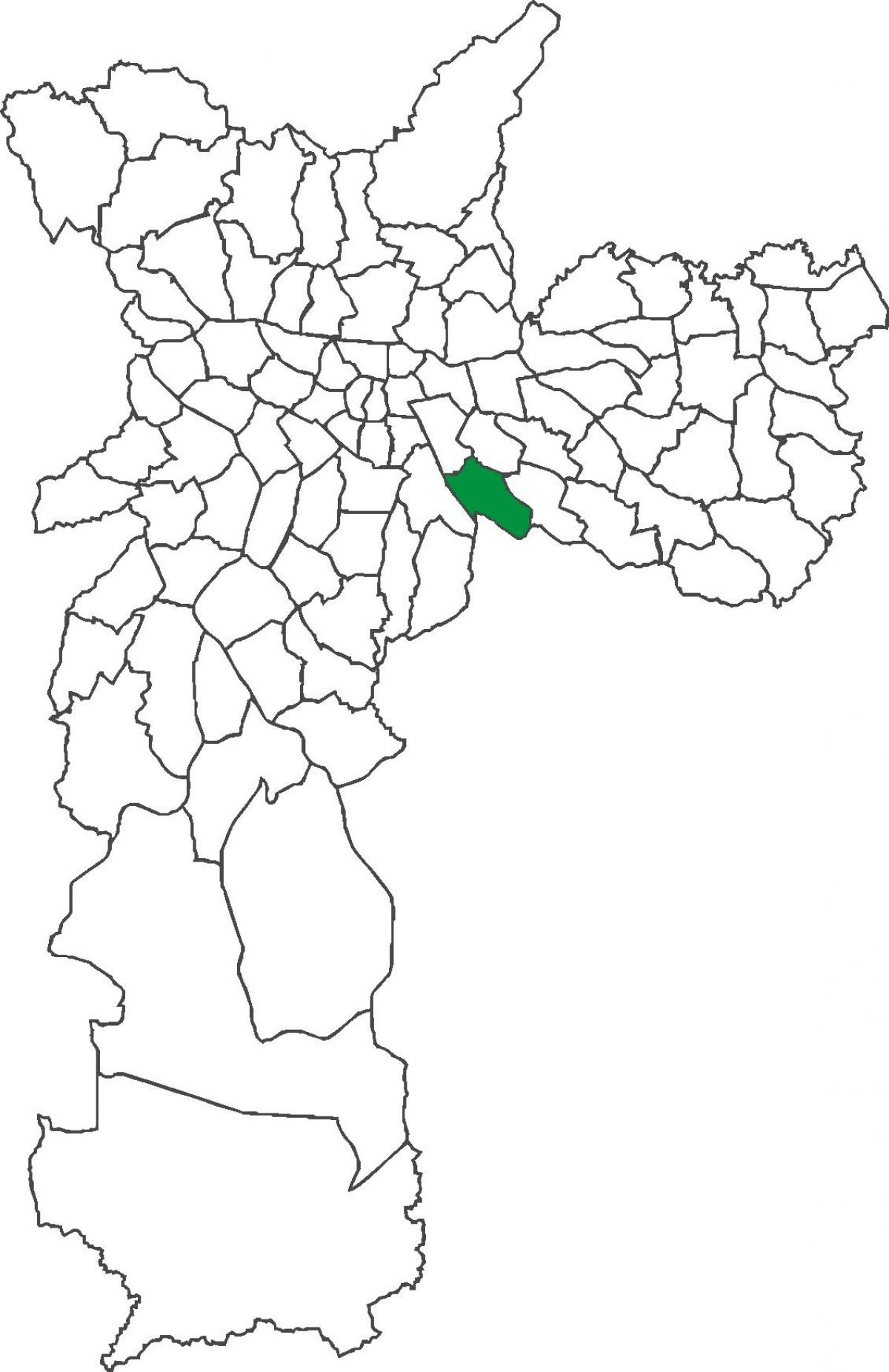 Kaart van Vila Prudente wijk
