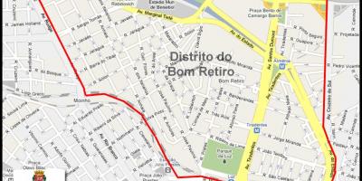 Kaart van Bom Retiro São Paulo