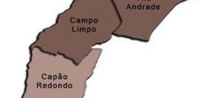 Kaart van Campo Limpo sub-prefectuur