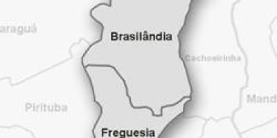 Kaart van Freguesia doen Ó sub-prefectuur