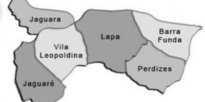 Kaart van de Lapa-sub-prefectuur