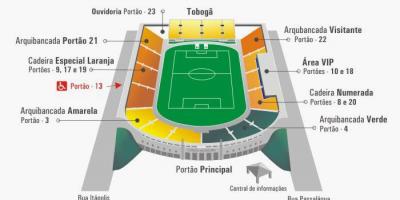 Kaart van Pacaembu-stadion