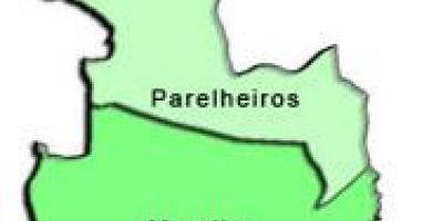 Kaart van Parelheiros sub-prefectuur