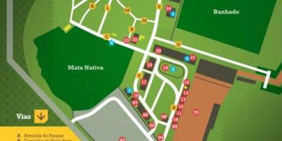 Kaart van de Rodeio São Paulo park