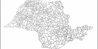 Kaart van São Paulo maagd - gemeenten