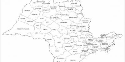 Kaart van São Paulo maagd - micro-regio ' s