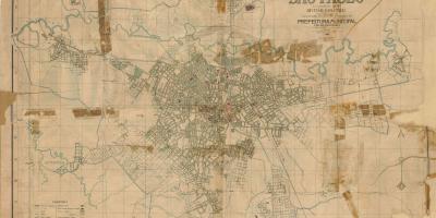 Kaart van de voormalige São Paulo - 1916