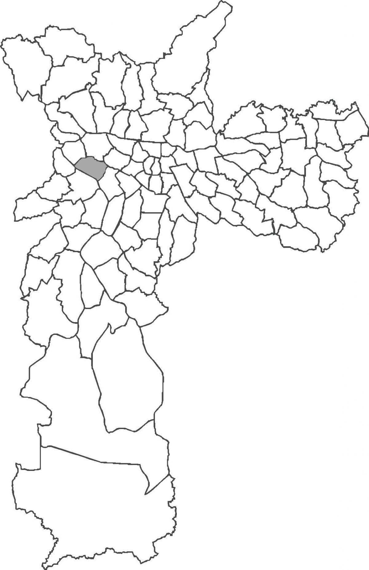 Kaart van de Alto de Pinheiros district