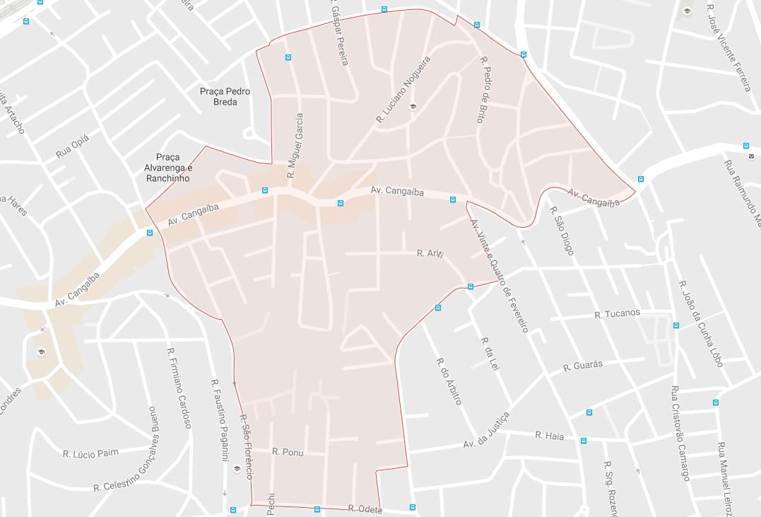 Kaart van Cangaíba São Paulo