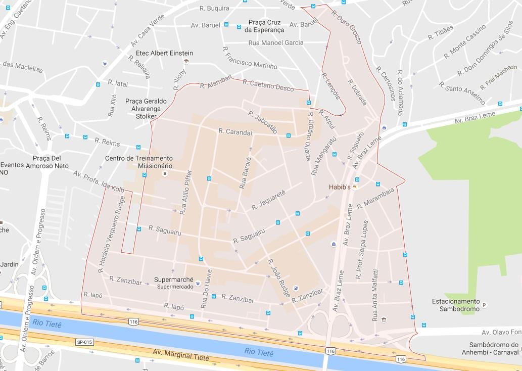 Kaart van Casa Verde São Paulo