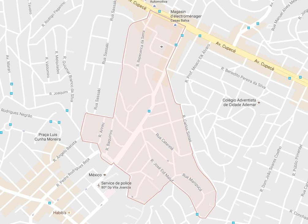 Kaart van Cidade Ademar São Paulo