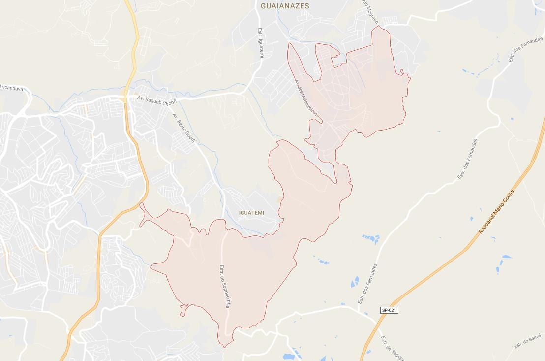 Kaart van Cidade Tiradentes-São Paulo
