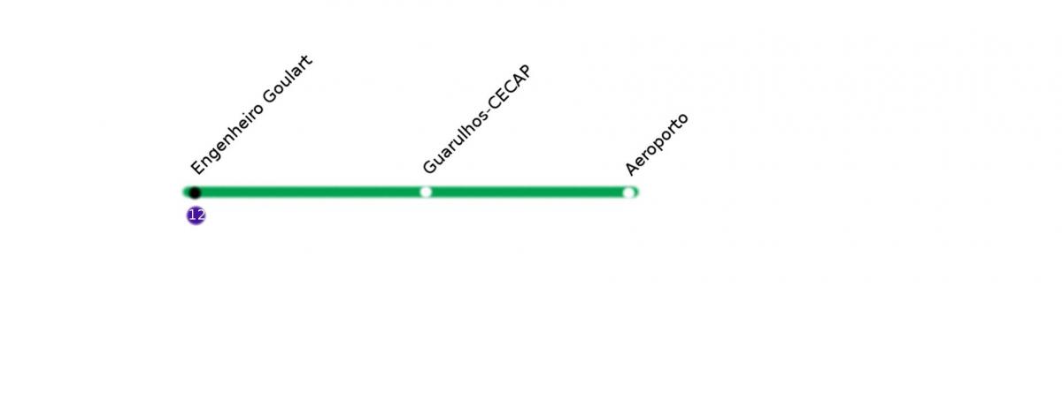 Kaart van CPTM São Paulo - Regel 13 - Jade