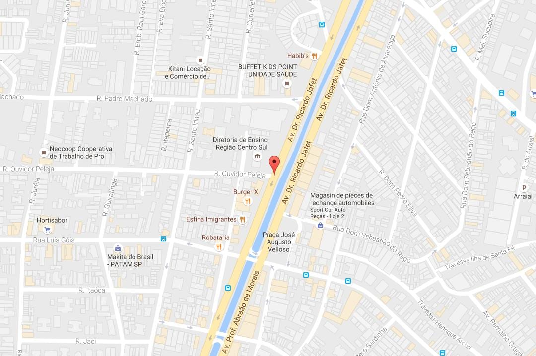 Kaart van Cursino São Paulo