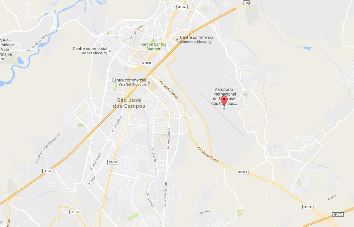 Kaart van de internationale luchthaven van São José dos Campos