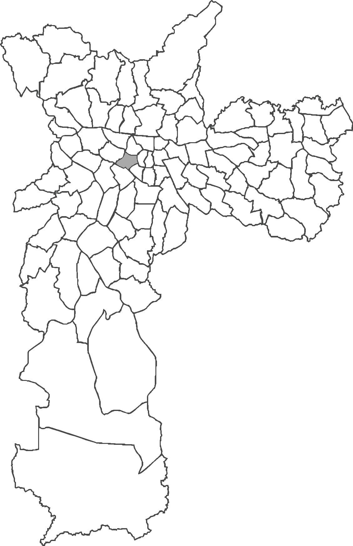 Kaart van het district Consolação