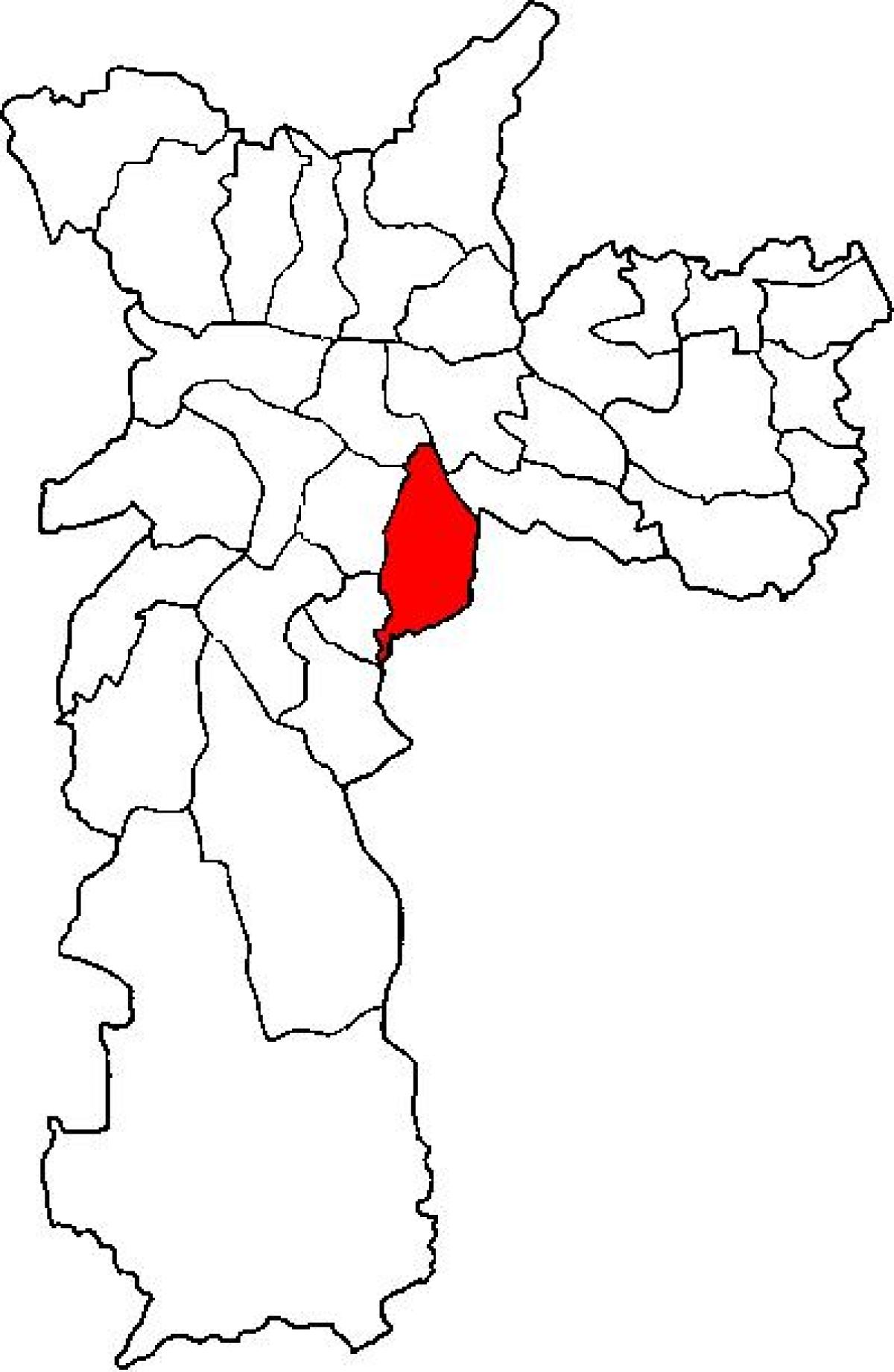 Kaart van Ipiranga sub-prefectuur São Paulo